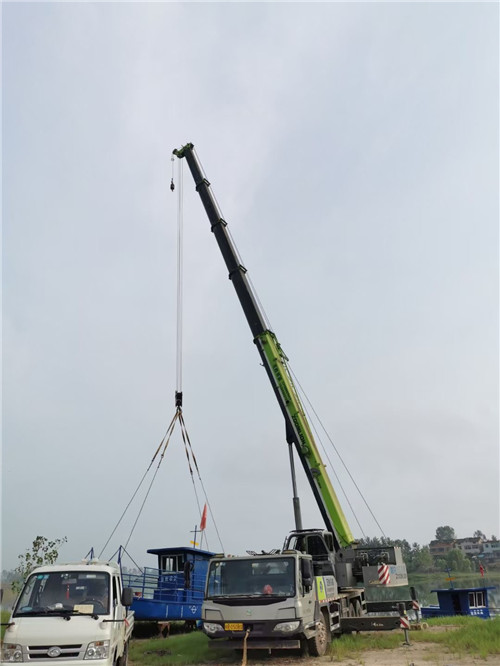 罗庄区桥梁建设吊装案例